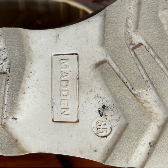 Steve Madden men’s brown leather lace-up high top shoes/boots. Worn twice. - Picture 6 of 6